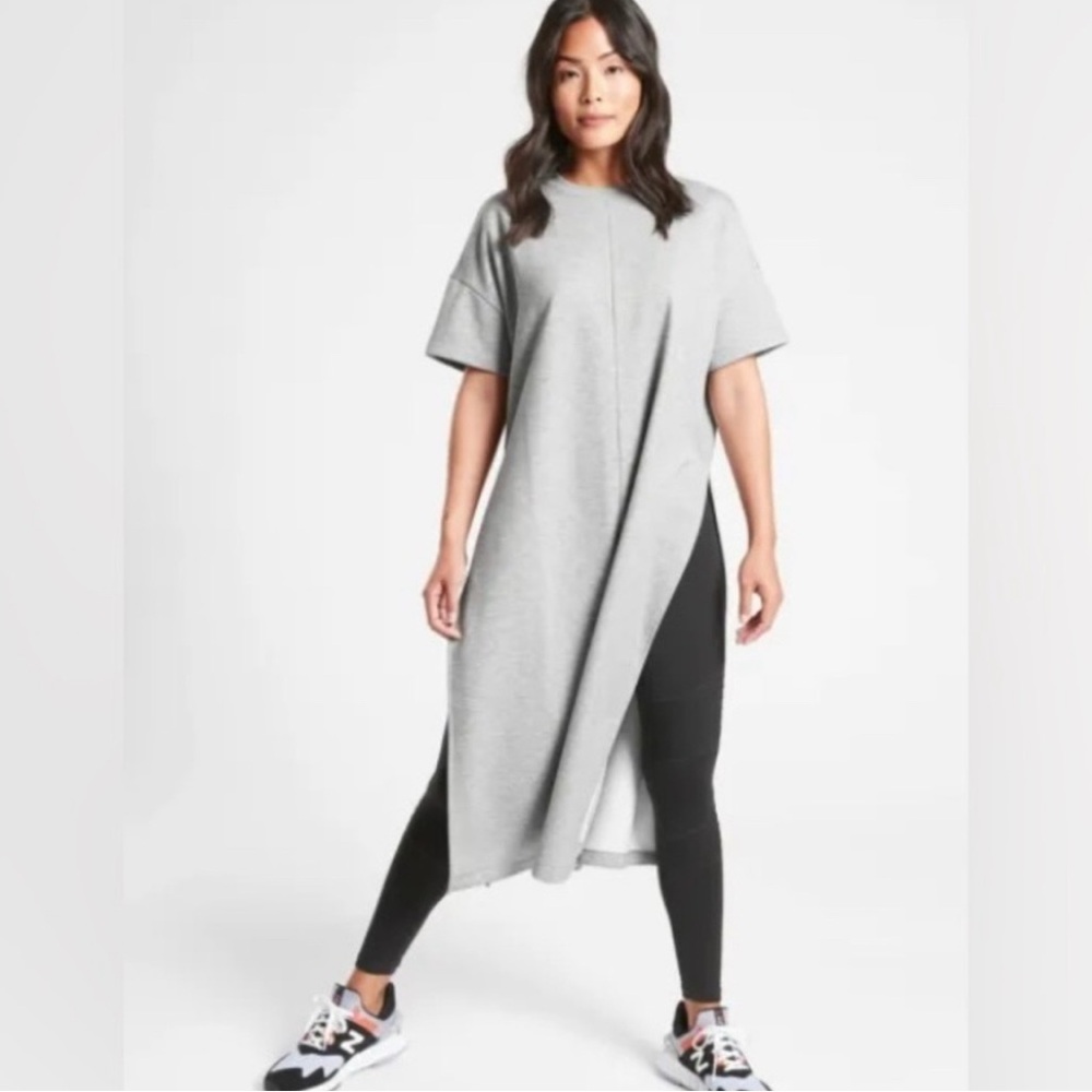 Athleta sweat shirt dress with side slits